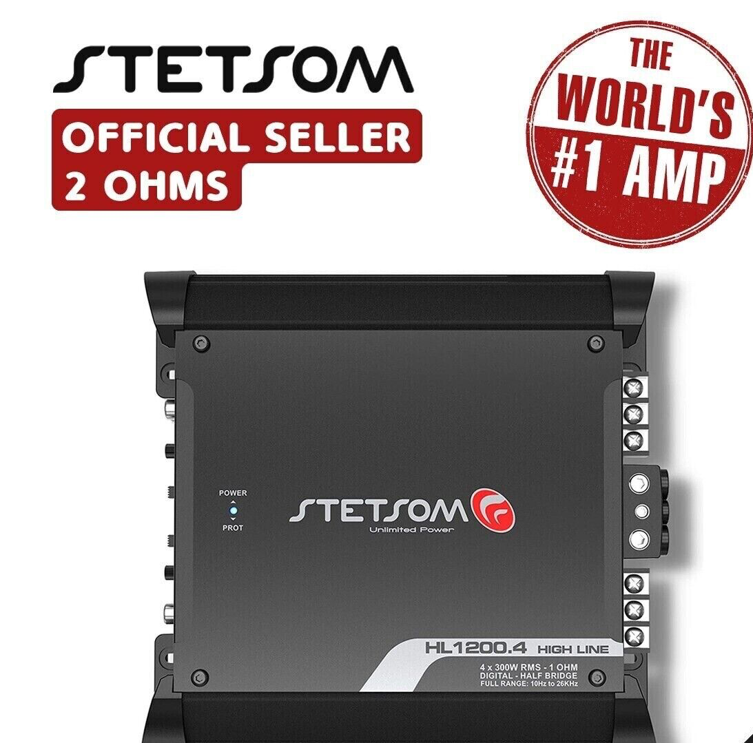 STETSOM HL1200.4 アンプ Amazon.com: Stetsom HL 1200.4 2 Ohm Multichannel Stereo Car Audio