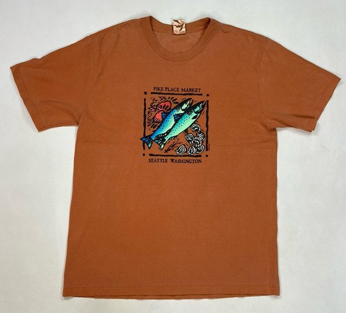 Pike Place Market Seattle Washington Graphic T-shirt Men Large