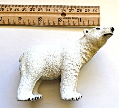 Schleich figure Polar bear 14659 Realistic Plastic Animal Collectible good shape