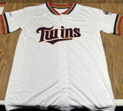 MLB Minnesota Twins Adult Jersey Button Up Stitched Chevrolet Giveaway - New