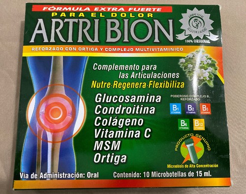 Artribion Liquid, Ampolletas Suplement 10 Bottles 15ml ea Regenera y Flexibiliza