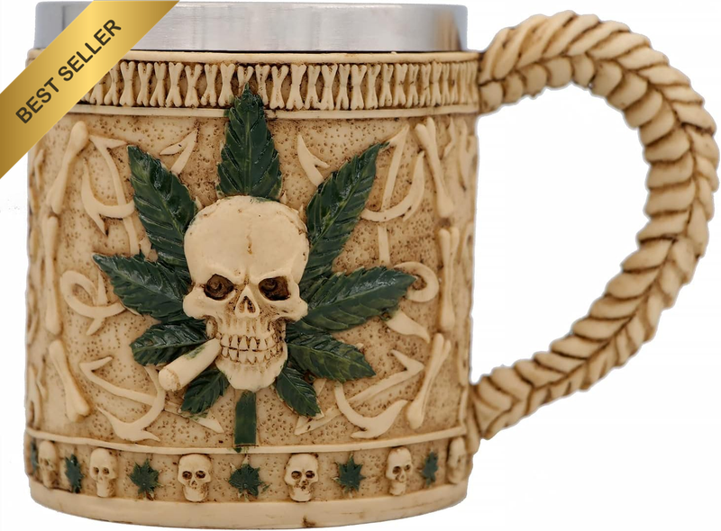 5Oz Viking Skull Beer Mug, 304 Stainless Steel Medieval Tankard Mug, Norse Mytho