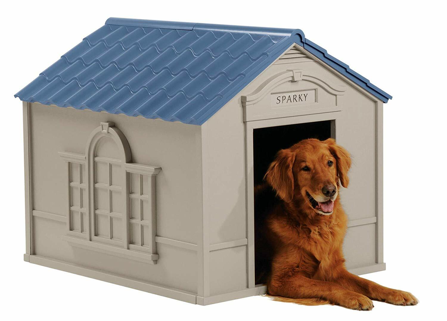 Dog Kennel For Large Dogs To 100Lbs Air Vent Water Resistant Vinyl Easy Assembly