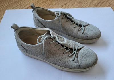 ECCO Women's Light Gray Suede Shoe Size 38 US 8 Sneaker