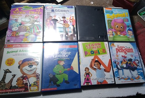 Lot of 8 Kids DVDs 6Teen, Goodnight Gorrilla, Robots, Bubble Lot of 8 Kids DVDs 6Teen, Goodnight Gorrilla, Robots, Bubble