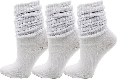 3 Pairs Slouch Socks for Women, Soft Extra Long Scrunch Knee High Sock Gift