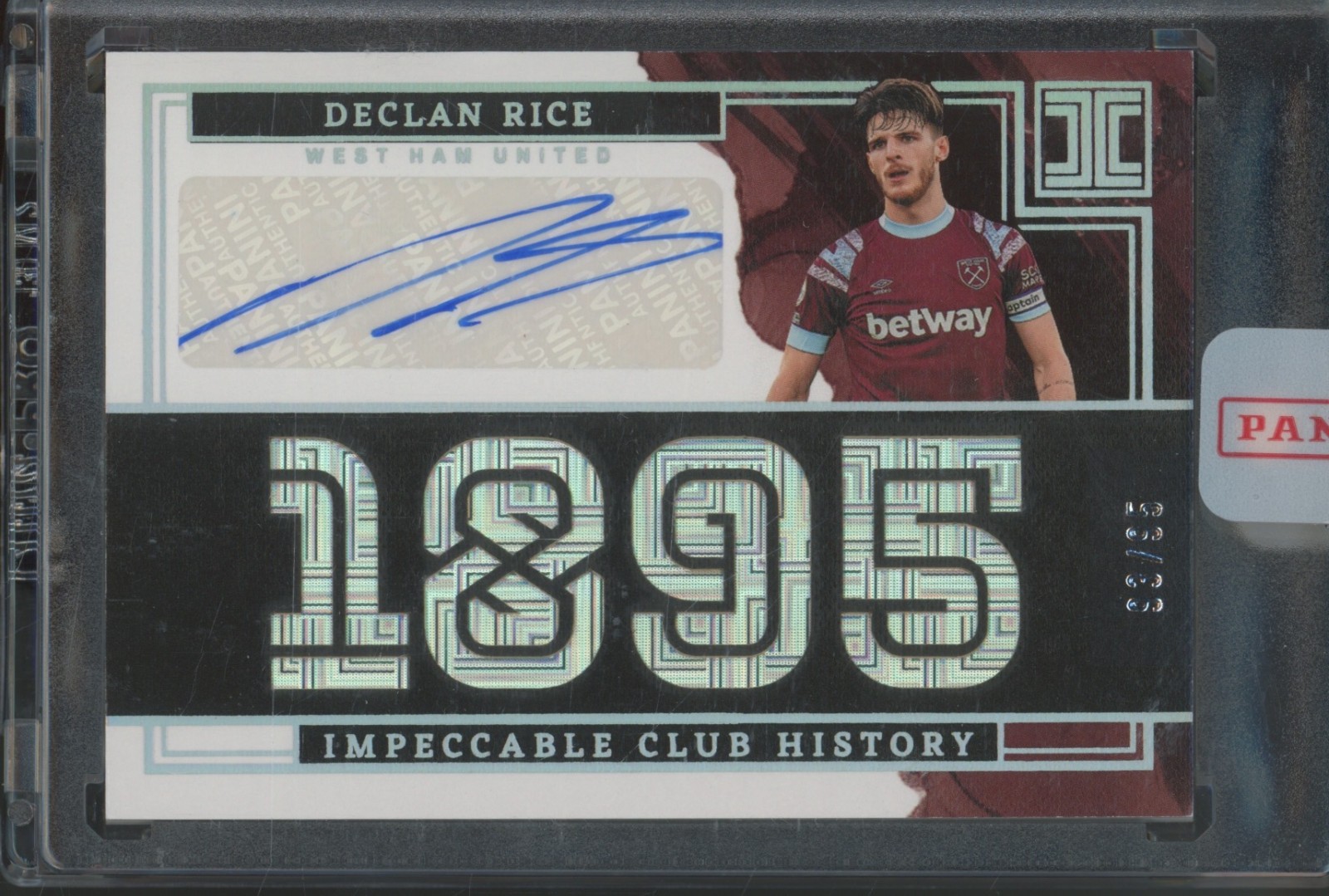 2022 Panini Impeccable Club History Numbers Declan Roce 93/95 Auto Autograph