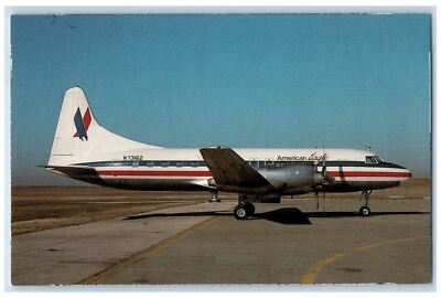 c1960's Metro Airlines American Eagle Convair 580 Airplane Vintage Postcard