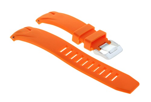 22MM ORANGE SILICONE RUBBER WATCH BAND 