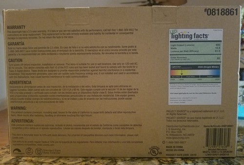 Project Source 4× 65 Wat LED Recessed Retrofit Downlights