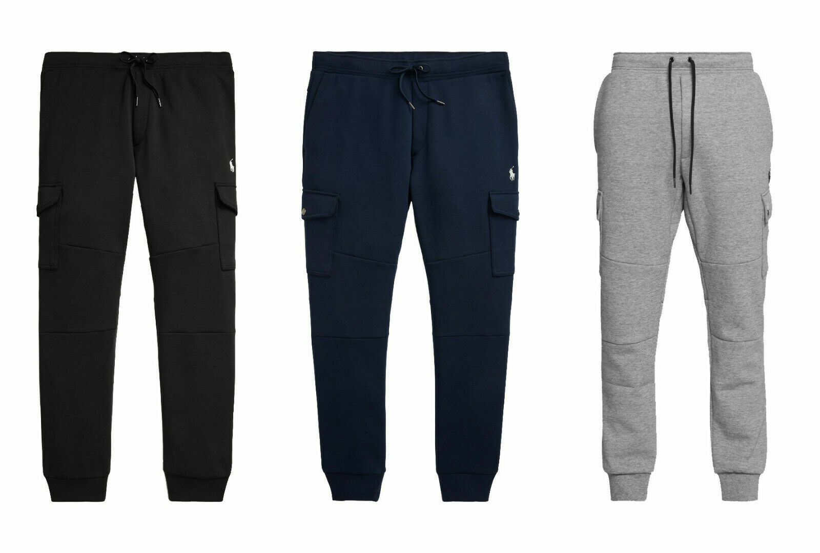 Polo Ralph Lauren Double Knit Fleece Cargo Jogger Track Sweat Pants New |  eBay