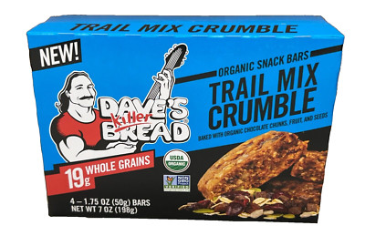Dave's Killer Bread Trail Mix Crumble Organic Snack Bars 7 oz