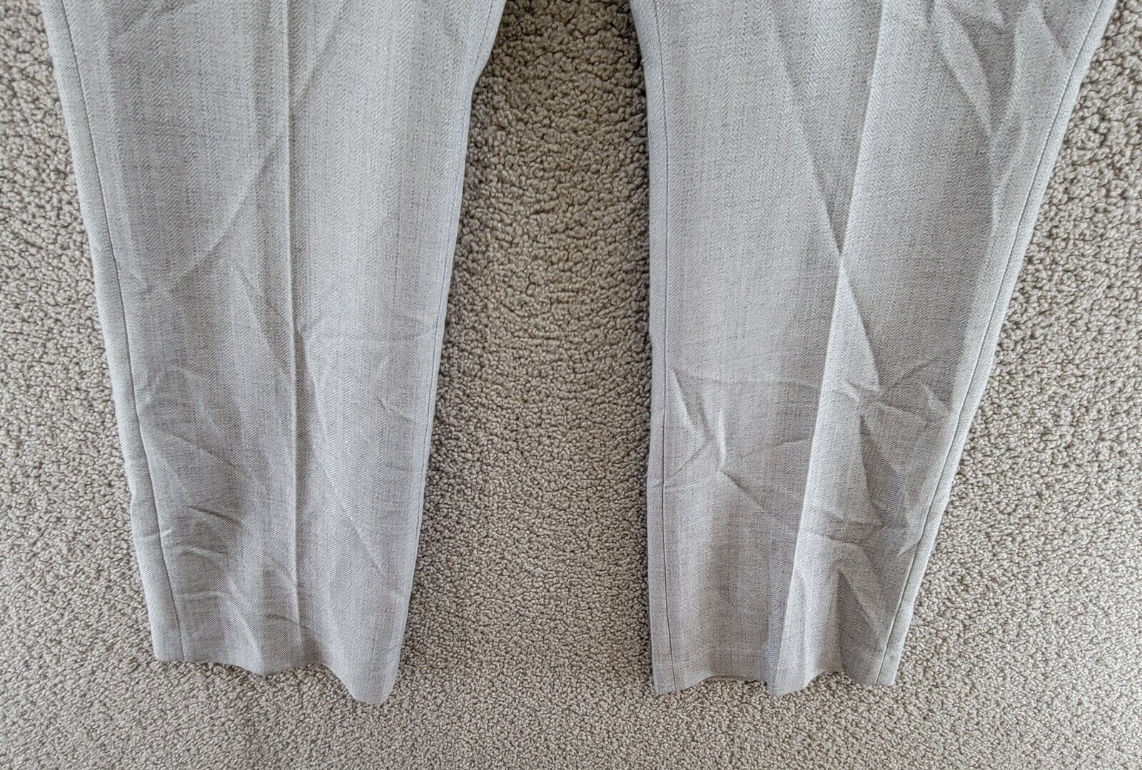 Le Suit High Rise Pants Women's 10 Granite Heather Pull On Style Pleat Front - Picture 3 of 16