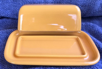 2001 WAECHTERSBACH FUN FACTORY BUTTERCUP YELLOW BUTTER DISH GERMANY