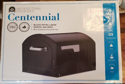Architectural Mailboxes 950020B-10 Centennial Post-Mount Mailbox, Black, Extra