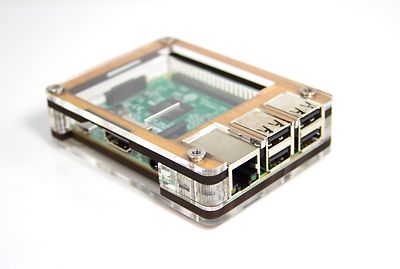 C4Labs Zebra Case for Raspberry Pi3B+, Pi 3, 2, B+ & 2B (Bamboo) w/ Power Cord