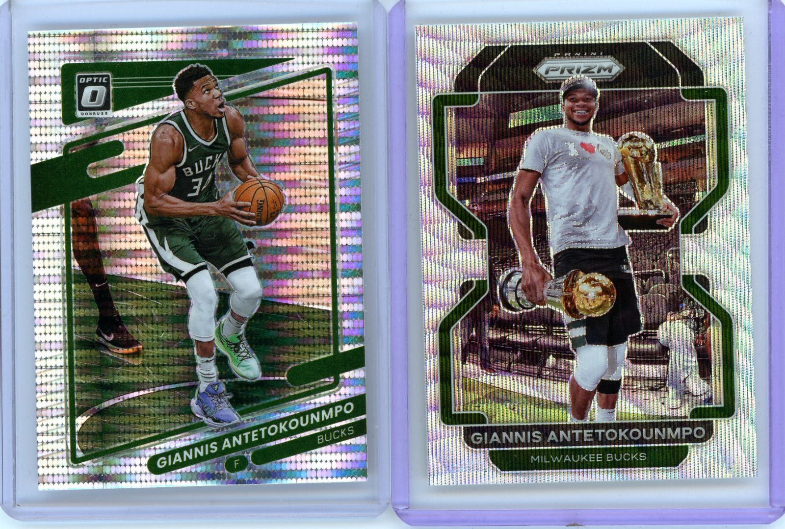 その他 Giannis Antetokounpo Silver Prizm Optic 2 - GIANNIS ANTETOKOUNMPO 2021-22 DONRUSS OPTIC SILVER