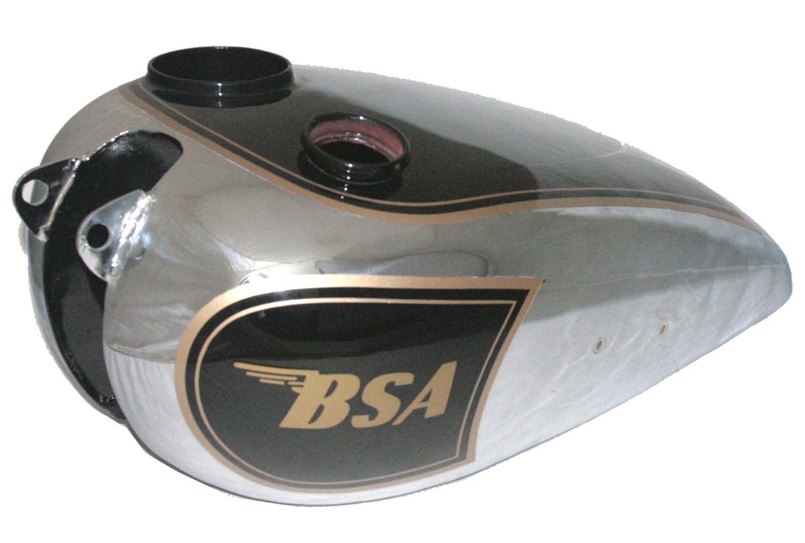 BSA C11 C10 Petrol Fuel Tank Black Painted Chrome Plated  
