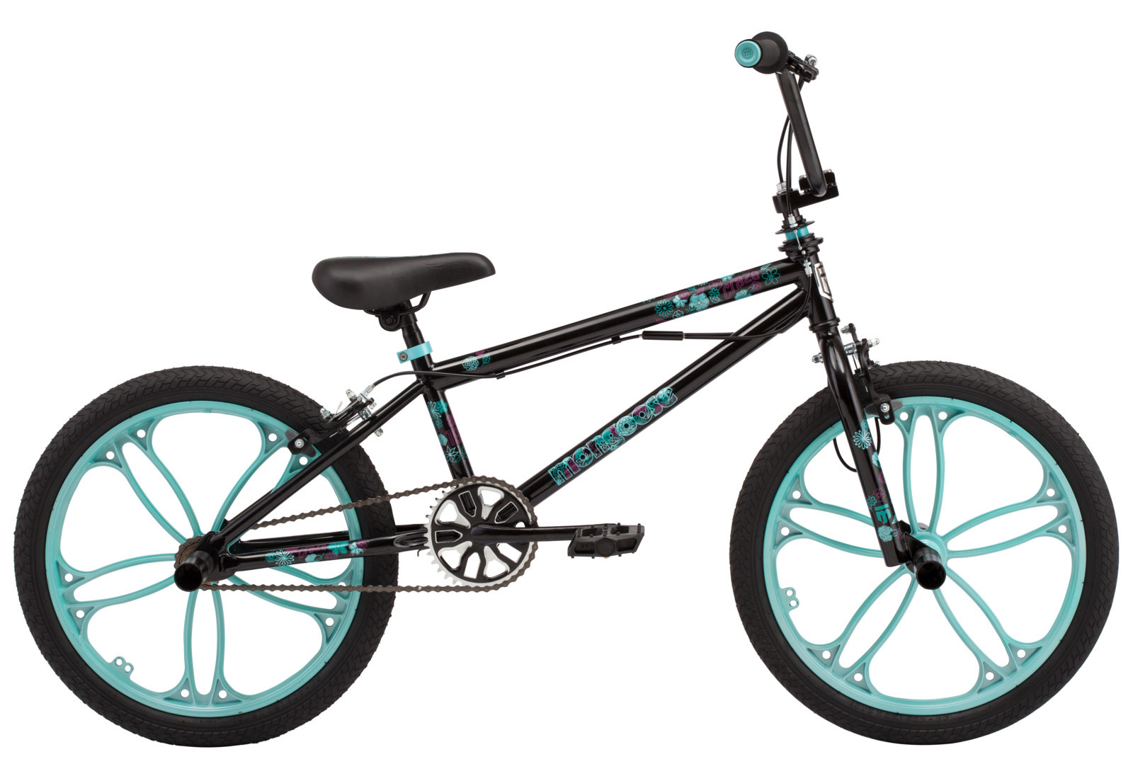 "20"" Mongoose Craze Girls' Freestyle Bike, Black"