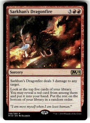 Sarkhan's Dragonfire 298 Rare Core Set 2019 Magic: The Gathering Near Mint