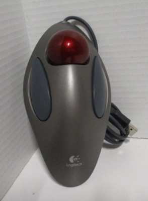 Tested Working Logitech T-BB14 Trackman Marble USB  Mouse 804371 -0000