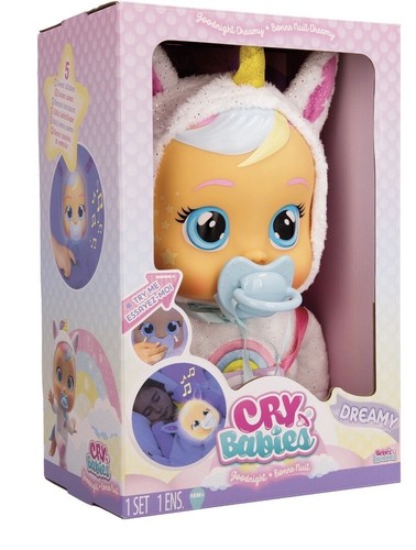 Cry Babies Goodnight Dreamy - Sleepy Time Baby Doll with LED