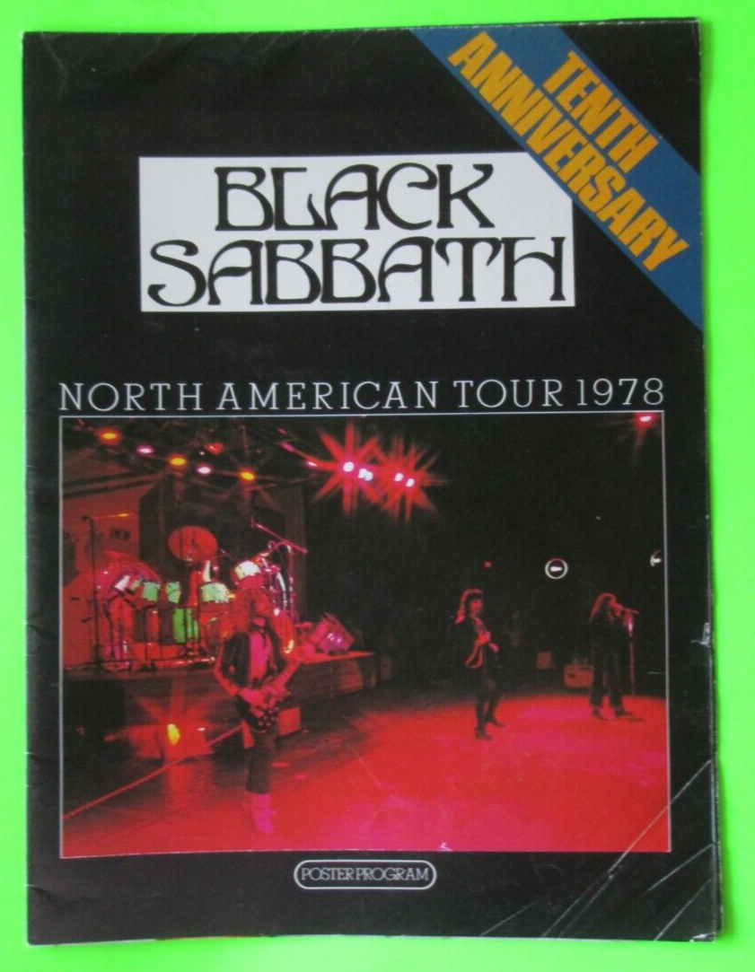 VINTAGE 1978 BLACK SABBATH CONCERT TOUR POSTER PROGRAM BOOK