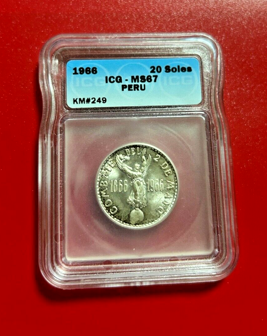 1966 SILVER 20 SOLES PERU ICG MS 67 LOW MINTAGE | eBay 1966 SILVER 20 SOLES PERU ICG MS 67 LOW MINTAGE | eBay