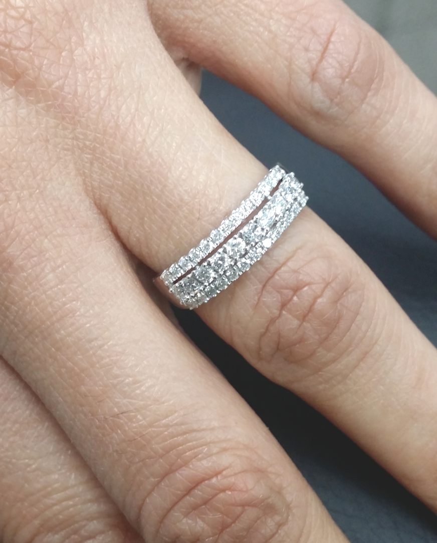 Pre-owned Handmade Deal 0.75 Ctw Natural Round Diamond Engagement Wedding Band In 14k Gold. In White