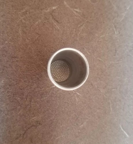 Vtg 1930's Aluminum Advertising Thimble Henderson Corset Girdles & Brassiere #1