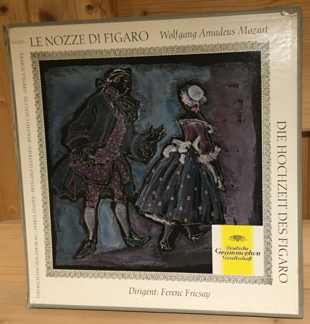 ❤ MOZART SELECTIONS by Accuphase Mozart Le Nozze di Figaro FRICSAY ORIG 1961 DGG 3 LP Box LPM