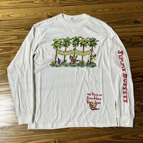 Eagles & Jimmy Buffett コンサートTシャツ Vintage 2008 Jimmy Buffett The Year Of Still Here Tour Long