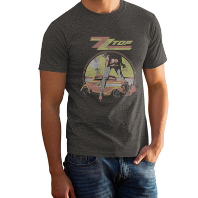 VINTAGE FEEL - ZZ Top 1983 Merch, Faded Grey Color, Rock Band T-Shirt 101581GG