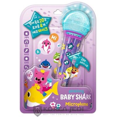 PIinkfong - Baby Shark Microphone English Children 20 Songs Musical Toy &Book
