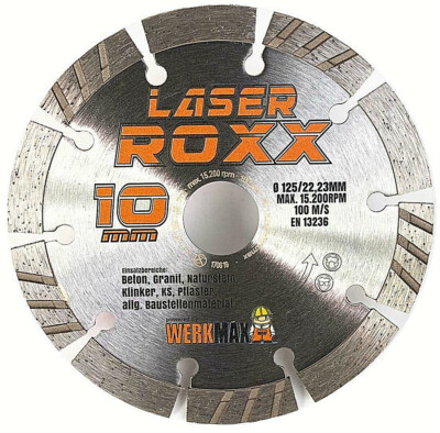 Werkmax Disco De Diamante 125 Mm | Laser ROXX | Universal Concreto