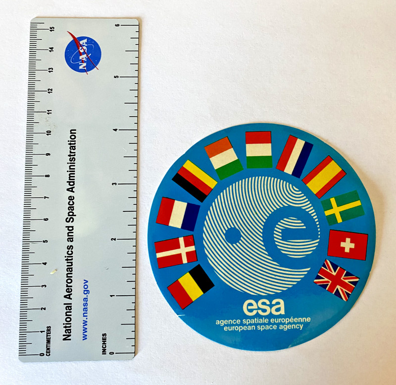 Vintage European Space Agency Sticker Decal