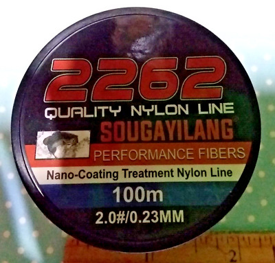 FLOURESCENT-YELLOW 100m Mono Fishing Line Nylon Line 0.23mm 6.58 KG-14.5lb 100M