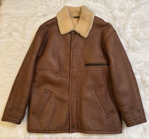 ジャケット・アウター Ermenegildo Zegna soft leather jacket Ermenegildo Zegna Shearling Leather Coat Jacket Brown 50 | eBay