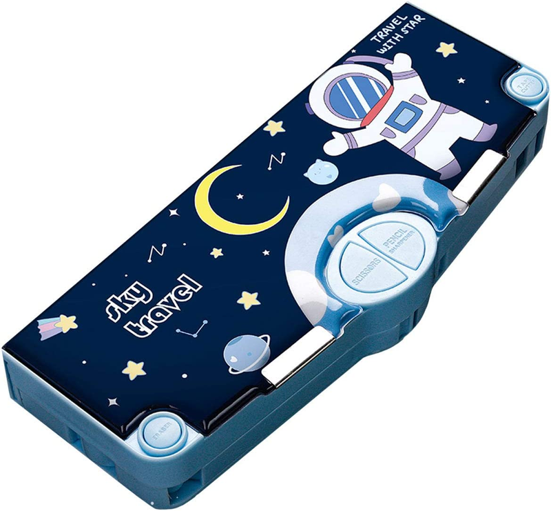 Minache Multifunction Pencil Case, Pencil Box with 2 Compartments for Students