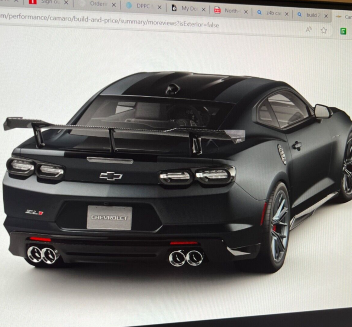 2024 Camaro Zl1 Coupe Black Panther Matte Collector Edition New