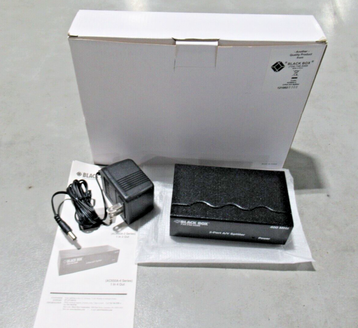 BLACK BOX AC650A-2 VGAビデオスプリッタ　入力1/出力2 BLACK BOX AC650A-2 VGAビデオスプリッタ 入力1/出力2 - メルカリ