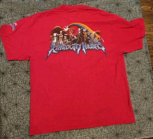 Vintage Squaresoft Kingdom Hearts Shirt Disney Game Red