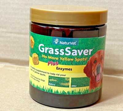 NaturVet Grass Saver plus Enzymes for Dogs - 120 Chews [C3]
