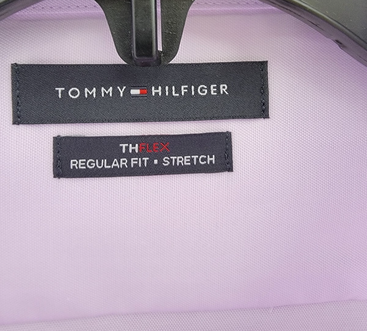Tommy Hilfiger TH Flex Stretch Pinpoint Oxford Dress Shirt L 32/33 16 Lavender - Picture 13 of 18