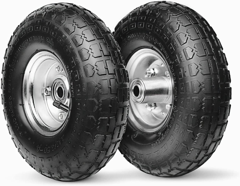 10-Inch Replacement Tire and Wheel 4.10/3.50-4" - 10&rdquo; Utility Tires for Cart, Do