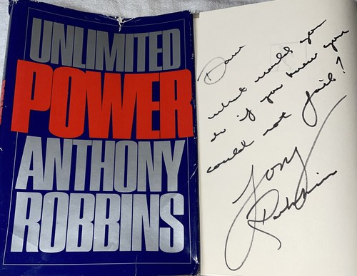 Tony Robbins 自己啓発書 SIGNED Anthony Tony Robbins Unlimited Power Book HC