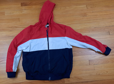 H&m red white clearance and blue jacket