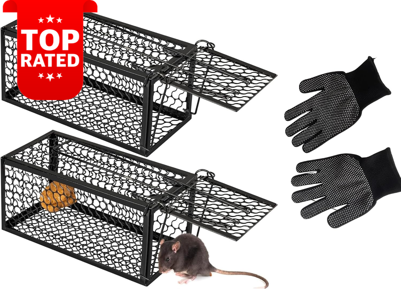Humane Live Mouse Rat Trap 2 Pack Catch Release Rodent Chipmunk Vole Control