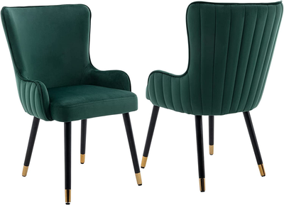 Green velvet dining chairs set of 2 new arrivals