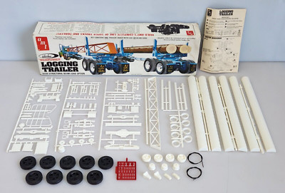 1976 AMT Peerless Roadrunner Logging Trailer 1/25 Model Kit T528, New Open
